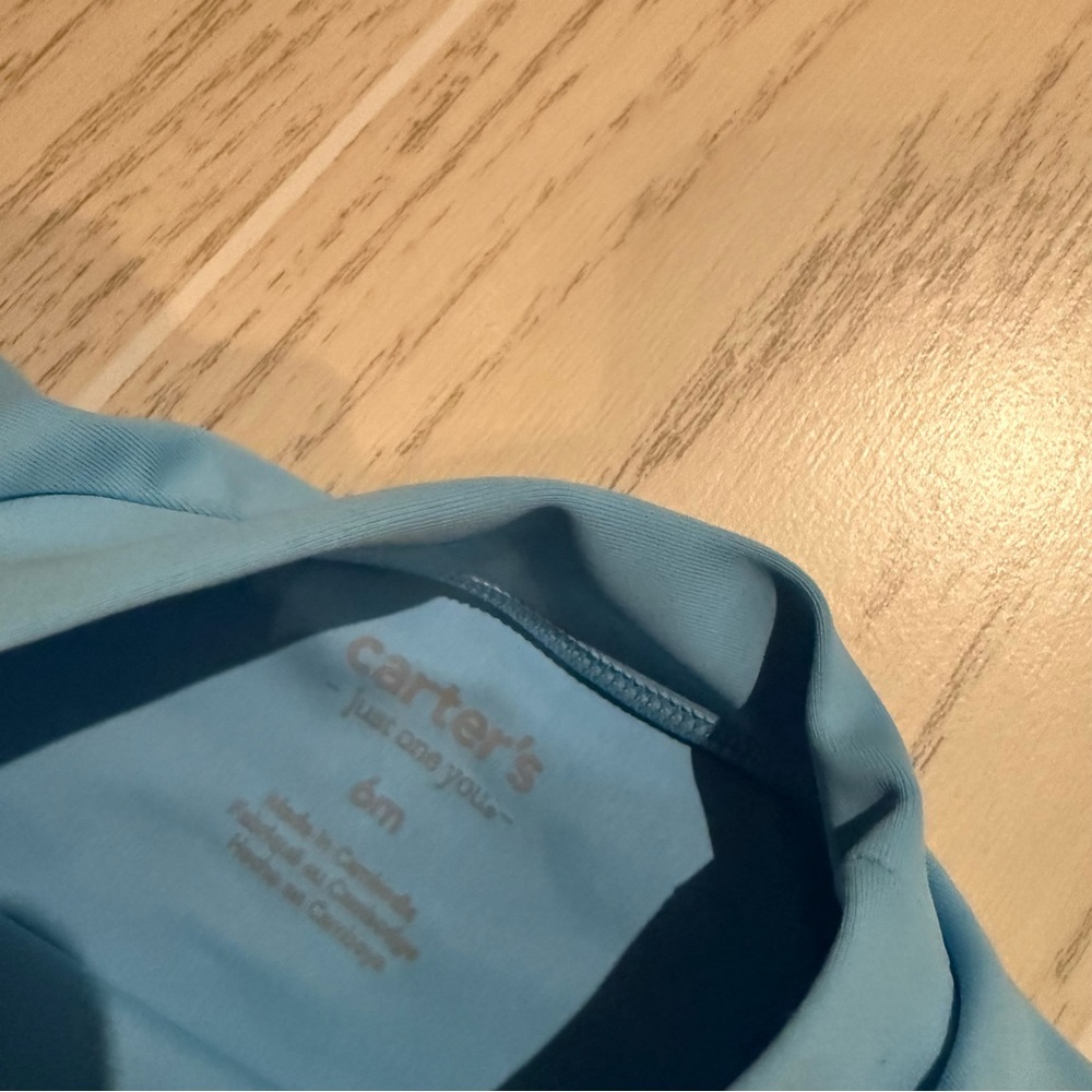 Carter’s Baby Boy Shark Swim Set Size 6 Months UPF 50+ 2Pc Blue NEW - Picture 4 of 10